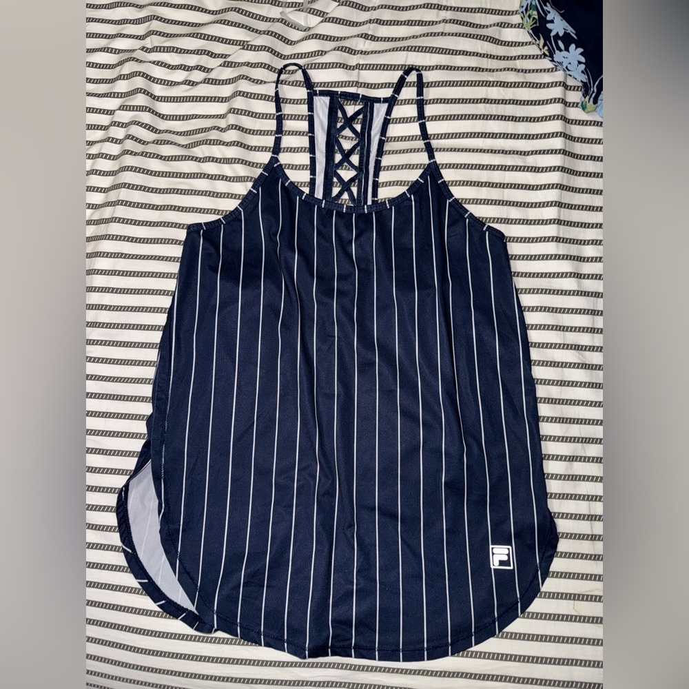 Vintage Fila Athletic Top with side split; Athleisure; Pilates; Size Medium